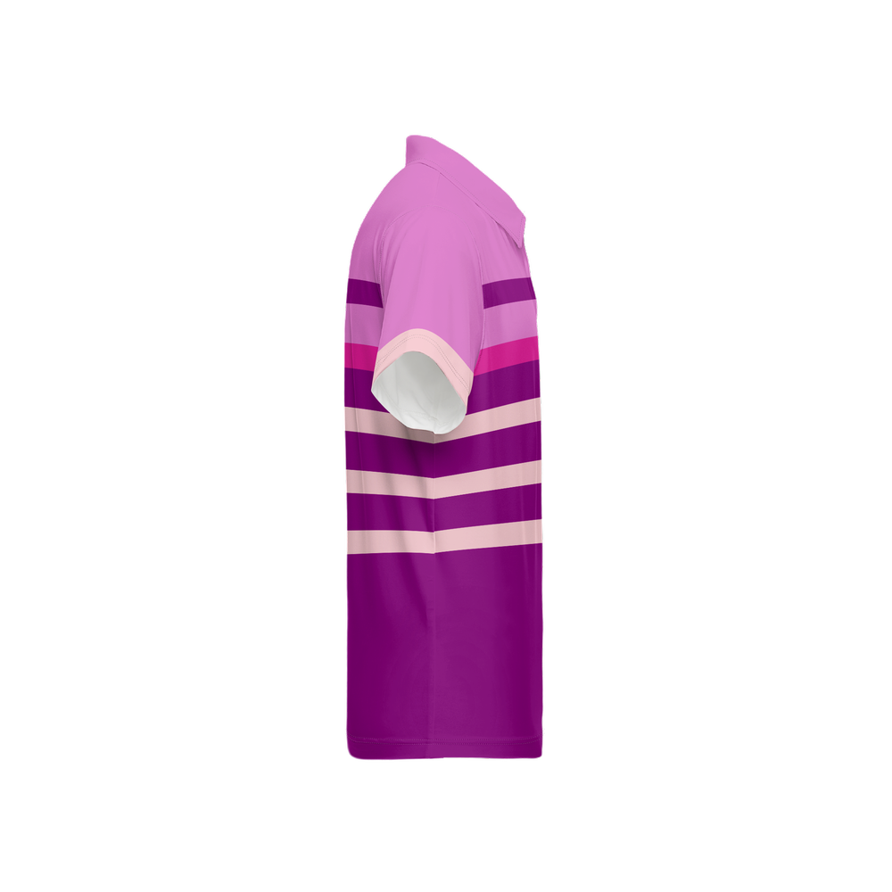 Purple Striped Polo