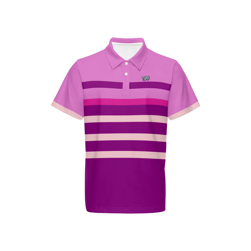 Purple Striped Polo