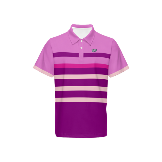 Purple Striped Polo